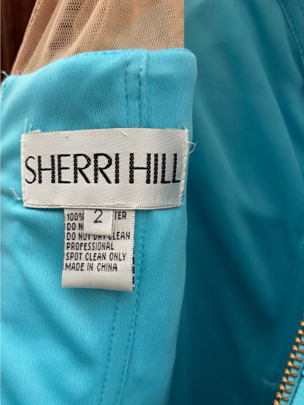 Sherri Hill Dress Style No. 32080 in Aqua- size 2. Beautiful! Great condition!💎 - Picture 7 of 8